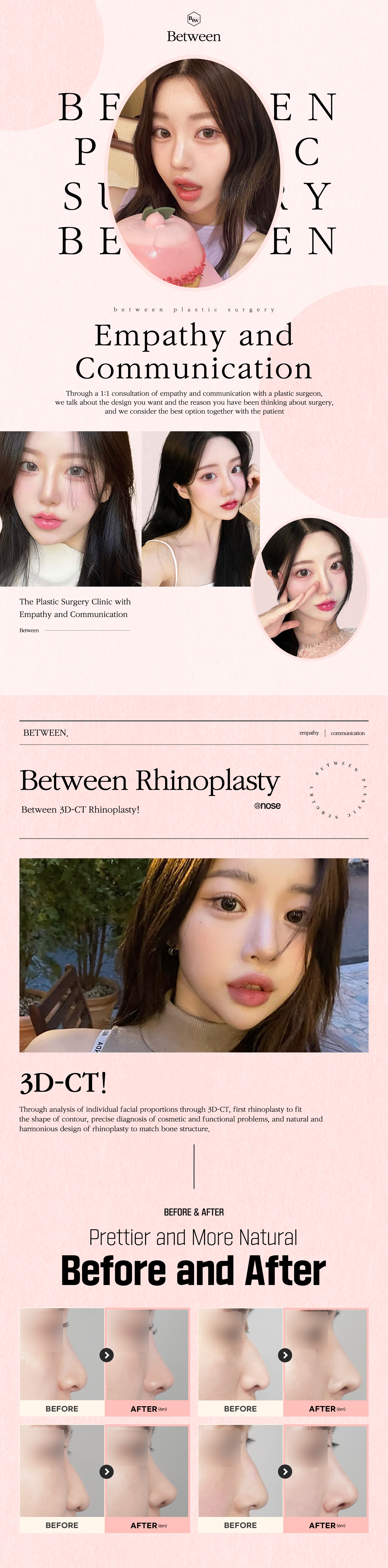 between plastic surgery clinic